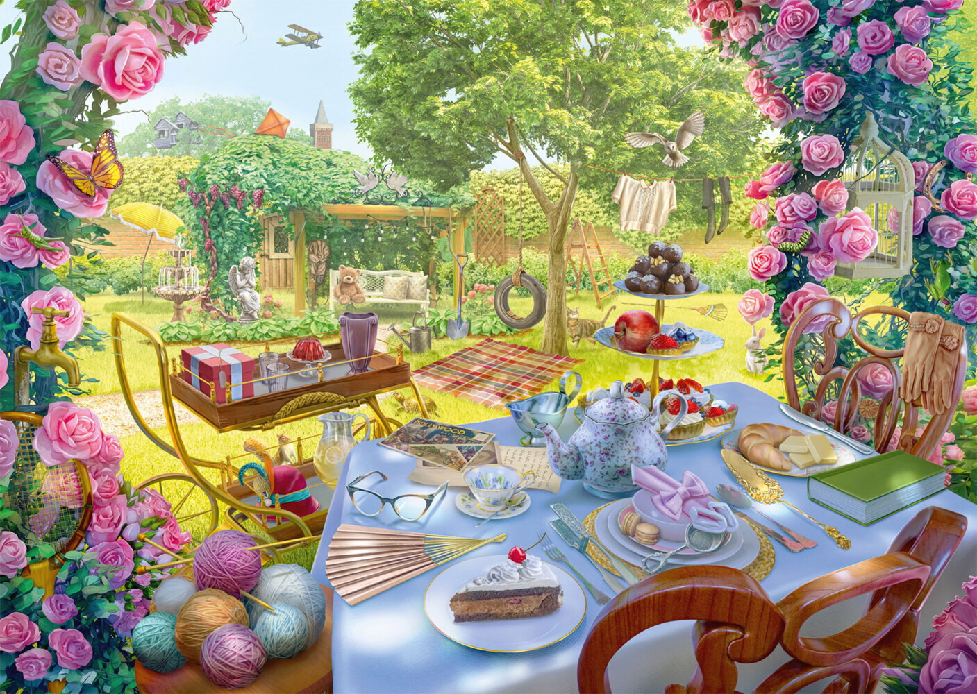 Bild: 4001504599744 | Tee im Garten | Puzzle June´s Journey 1.000 Teile | Spiel | Deutsch