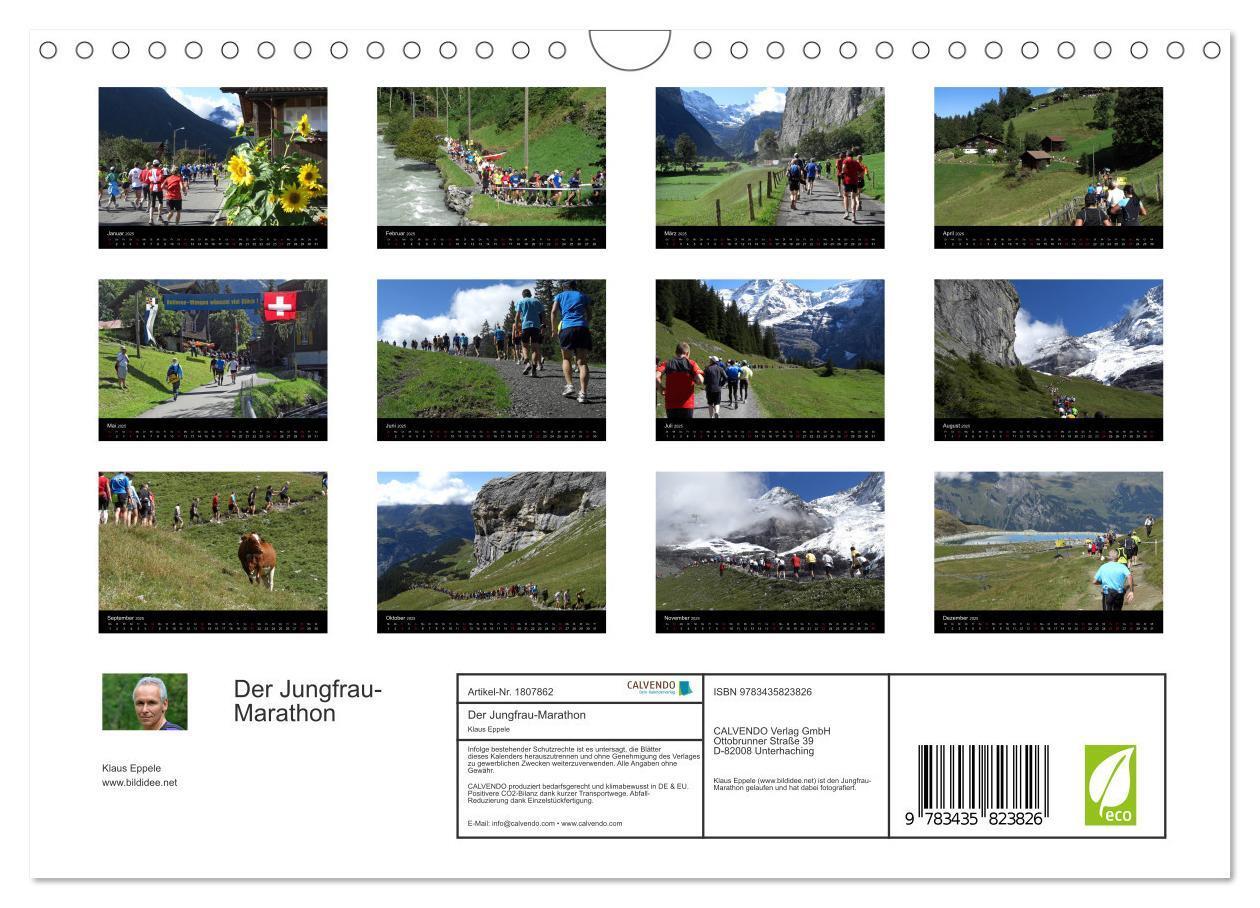 Bild: 9783435823826 | Der Jungfrau-Marathon (Wandkalender 2025 DIN A4 quer), CALVENDO...