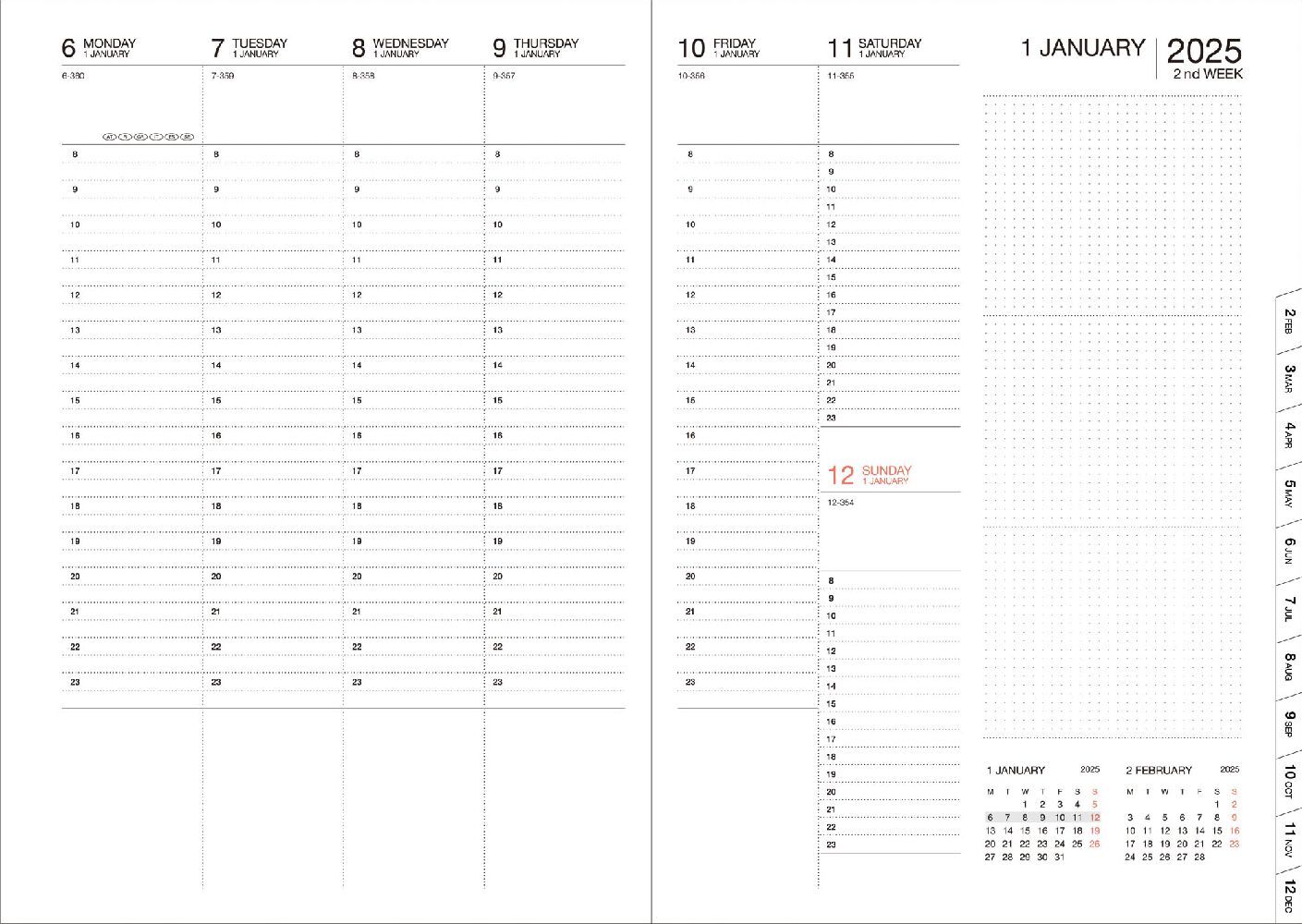 Bild: 4550045127874 | MARK'S 2024/2025 Taschenkalender A5 vertikal, COLORS, Orange | Inc