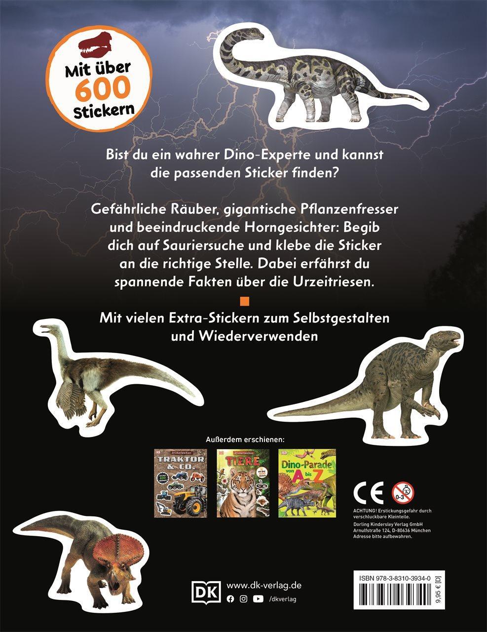Rückseite: 9783831039340 | Sticker-Lexikon. Dinosaurier | Mit über 600 Stickern | Taschenbuch