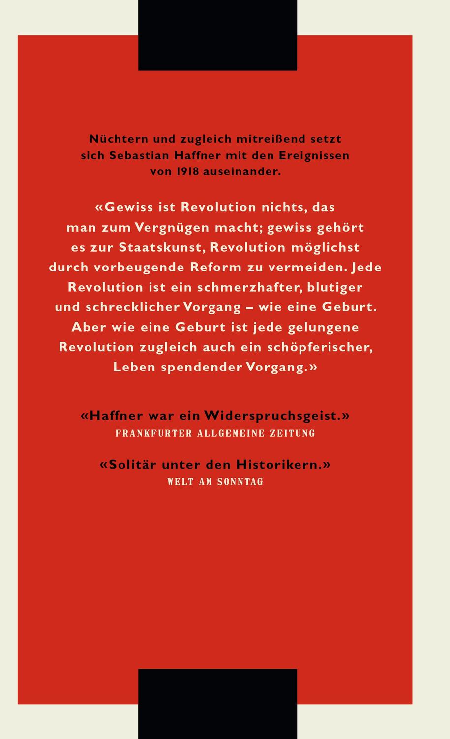 Rückseite: 9783498030421 | Die deutsche Revolution 1918/19 | Sebastian Haffner | Buch | Deutsch