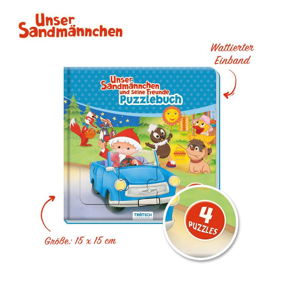 Bild: 9783965521612 | Trötsch Unser Sandmännchen Puzzlebuch mit 4 Puzzle Sandmann | KG