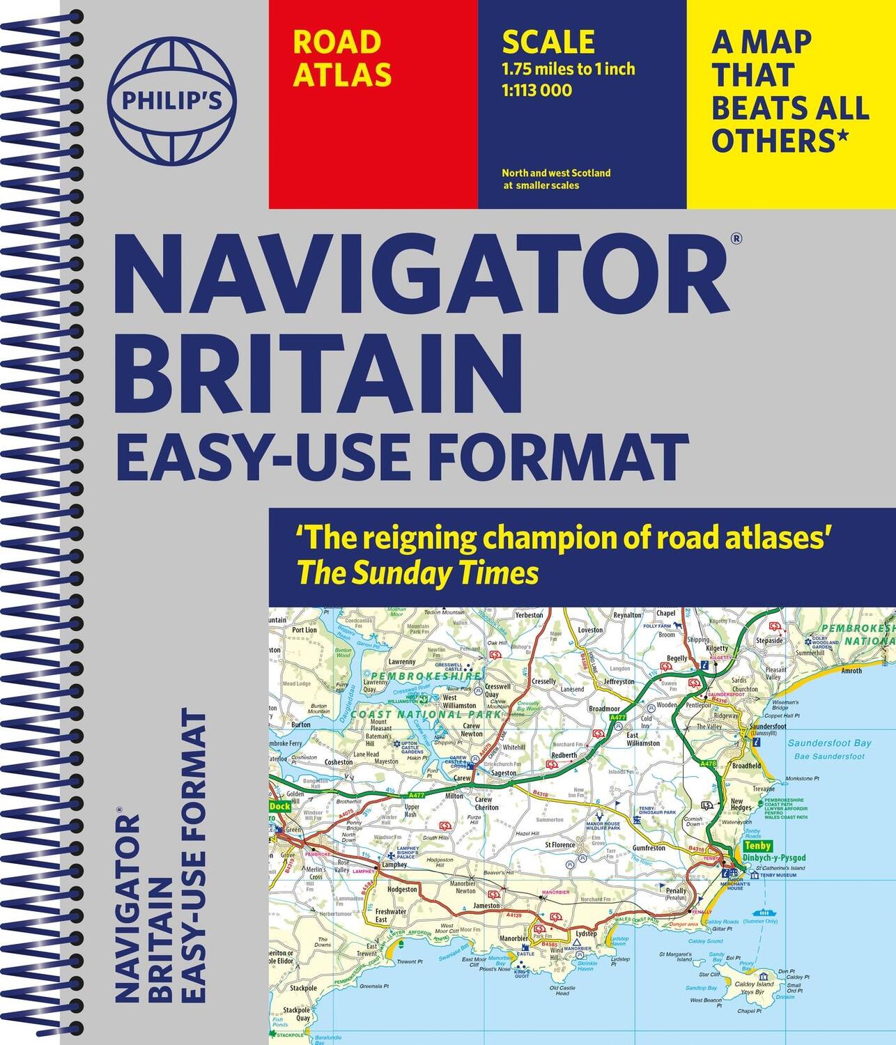 Cover: 9781849075695 | Philip's Navigator Britain Easy Use Format | (Spiral binding) | Maps