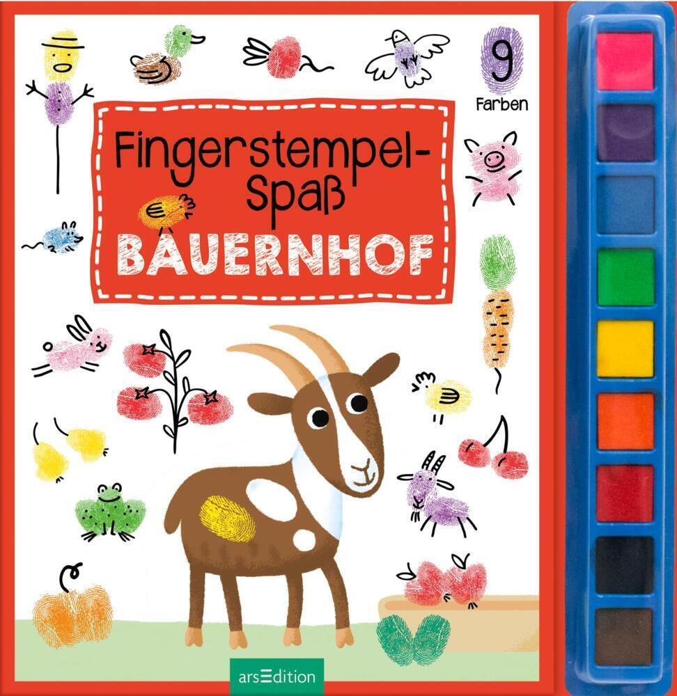 Cover: 9783845843629 | Fingerstempel-Spaß - Bauernhof | Mit 9 Stempelfarben | Taschenbuch