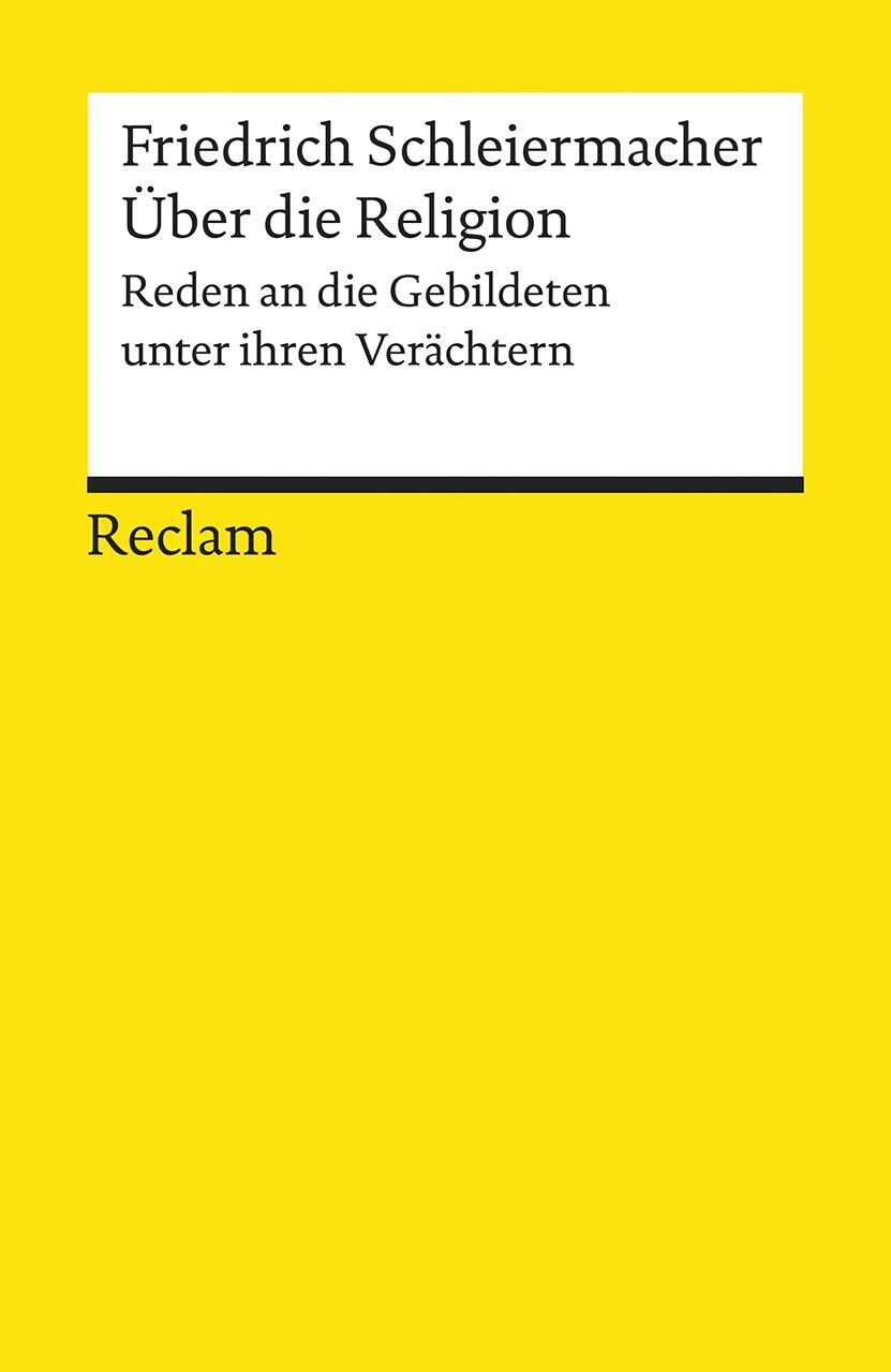 Cover: 9783150083130 | Über die Religion | Friedrich Daniel Ernst Schleiermacher | Buch