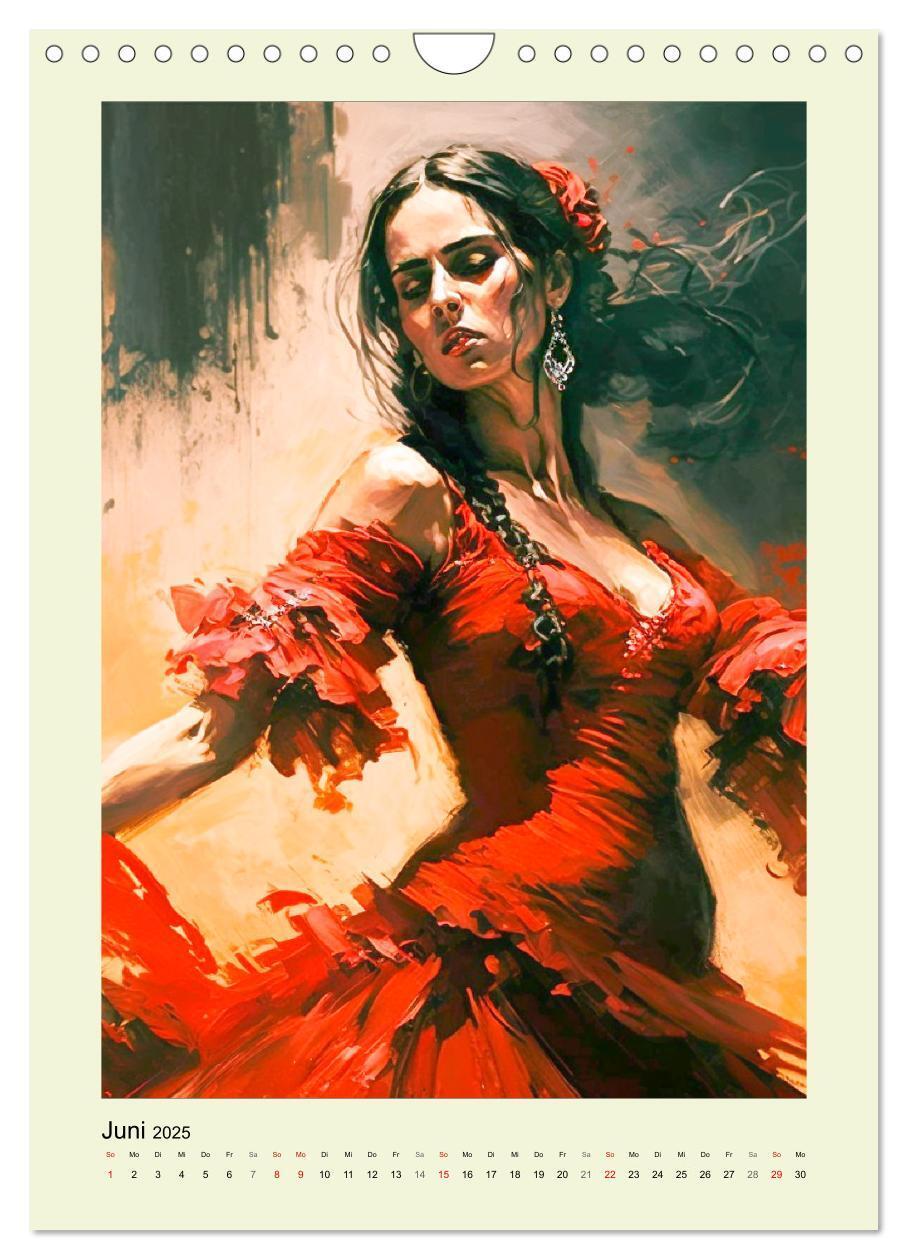 Bild: 9783435868797 | Flamenco. Anmutige Tänzerinnen. Illustrationen (Wandkalender 2025...