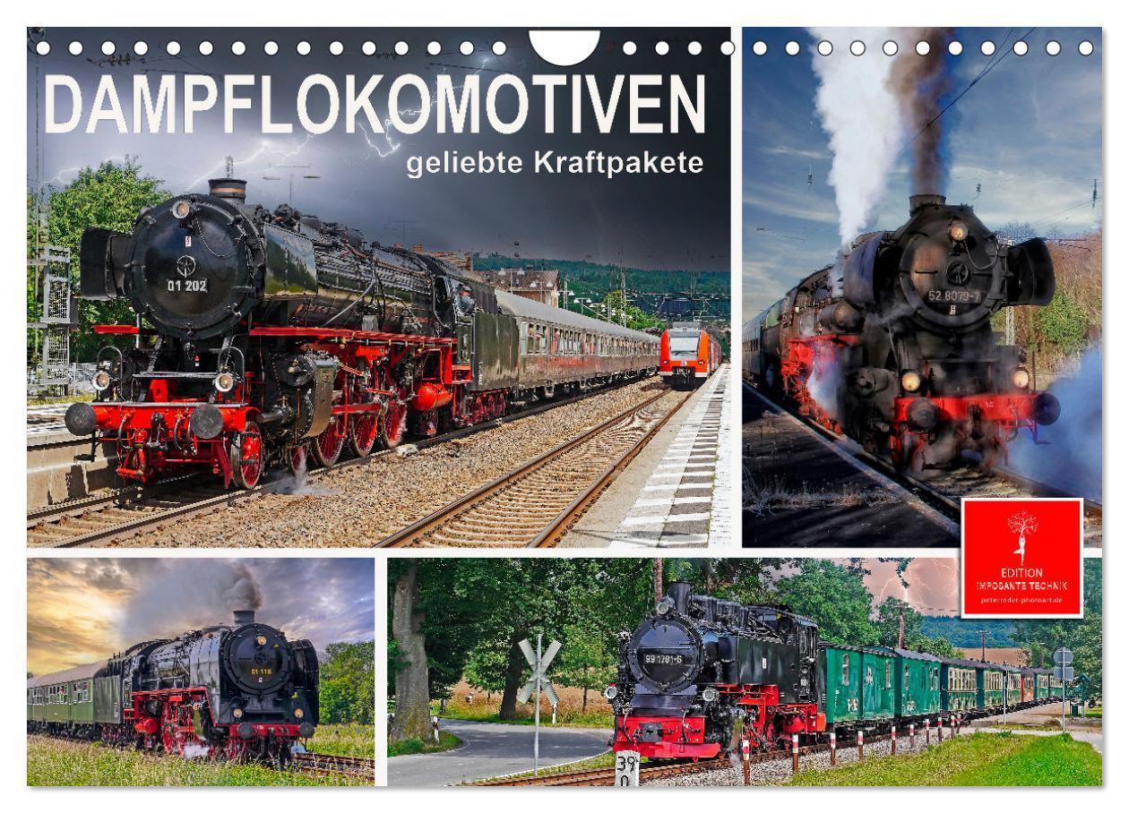 Cover: 9783675482524 | Dampflokomotiven - geliebte Kraftpakete (Wandkalender 2024 DIN A4...