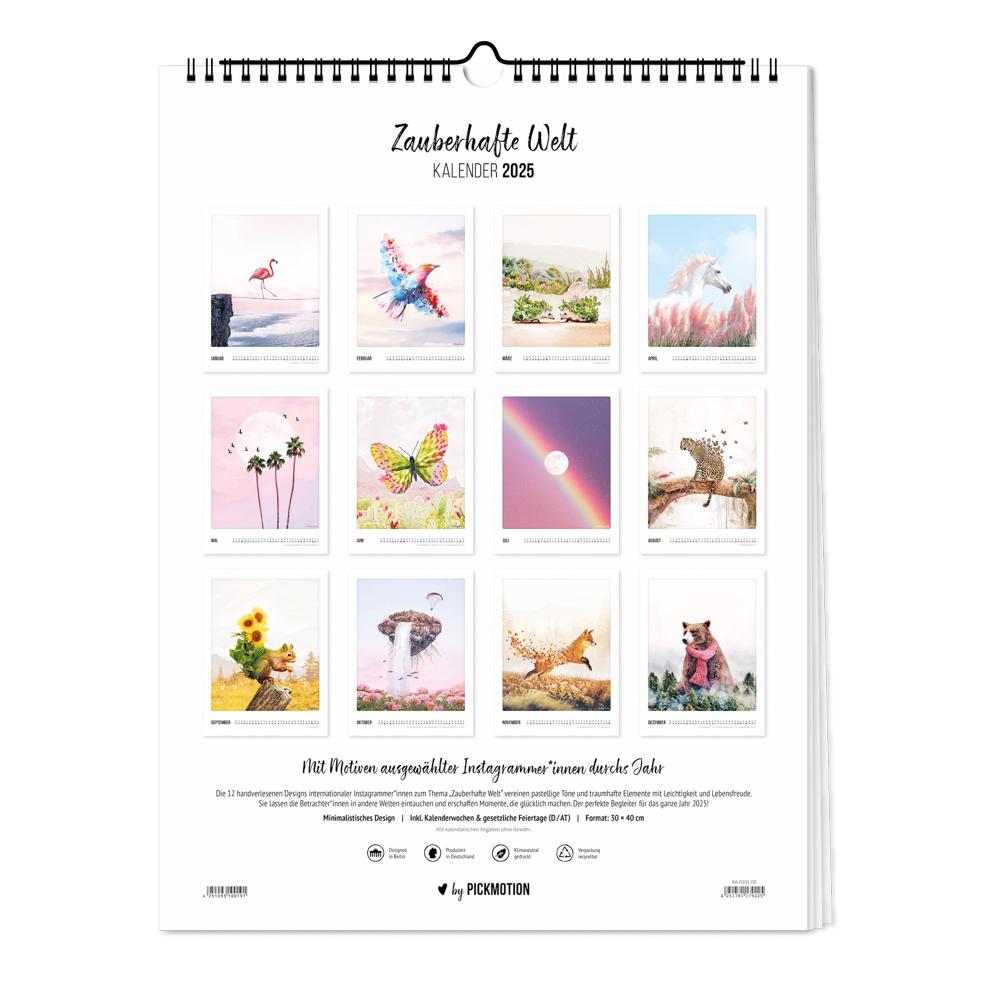 Bild: 4251781179225 | Wandkalender 2025 - Zauberhafte Welt | Pickmotion | Kalender | Deutsch