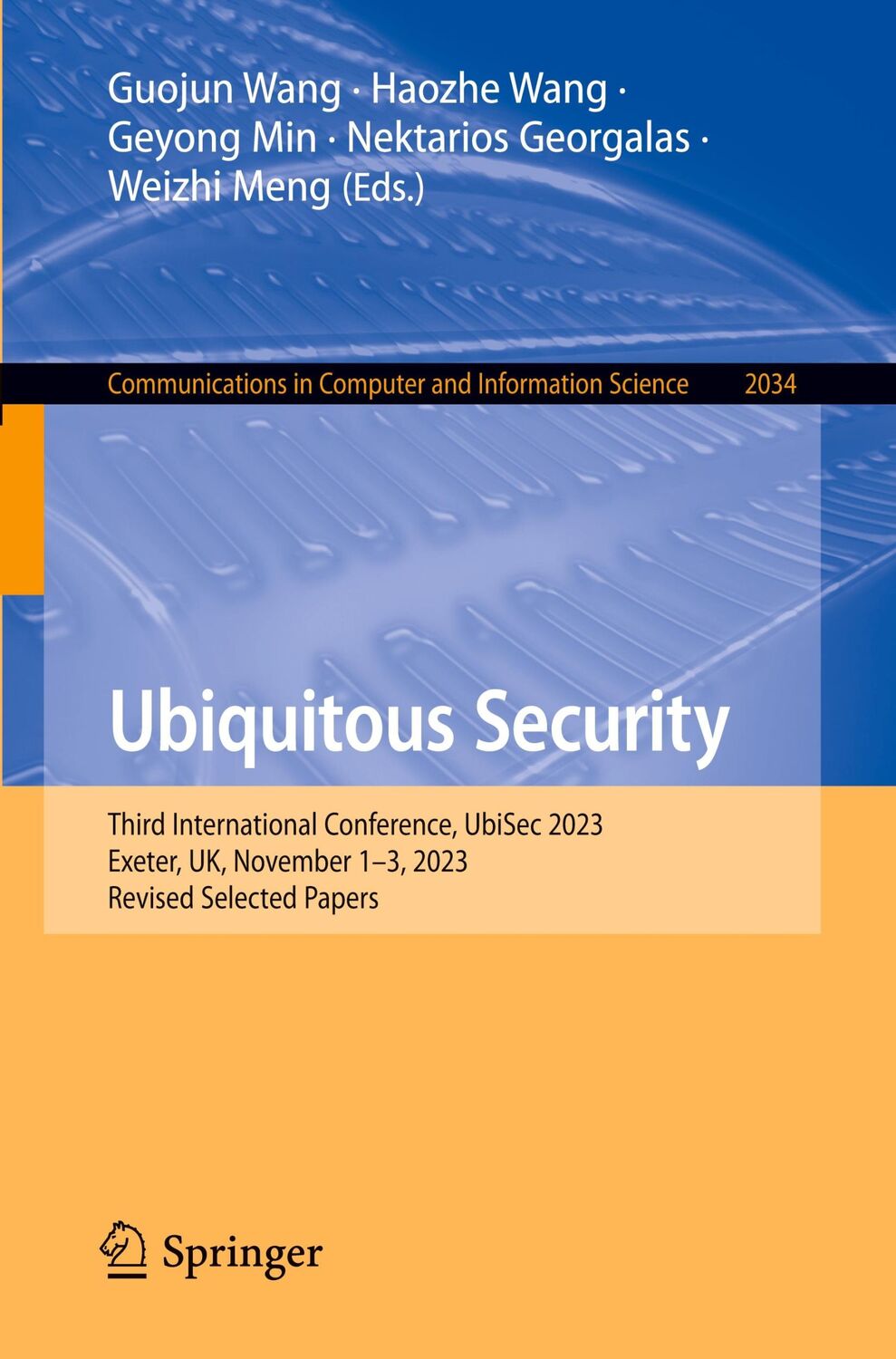 Cover: 9789819712731 | Ubiquitous Security | Guojun Wang (u. a.) | Taschenbuch | Paperback