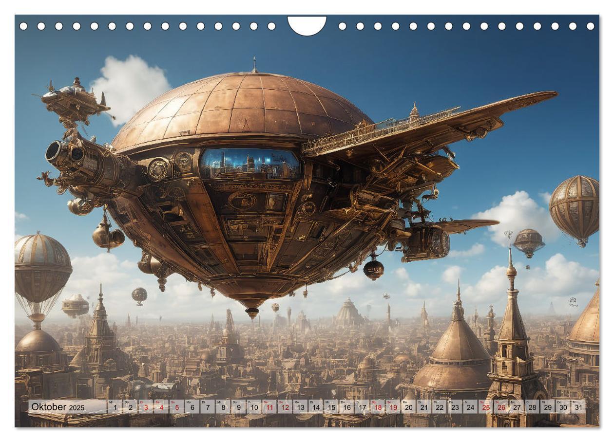 Bild: 9783383791222 | Steampunk - fantastische Fluggeräte (Wandkalender 2025 DIN A4...