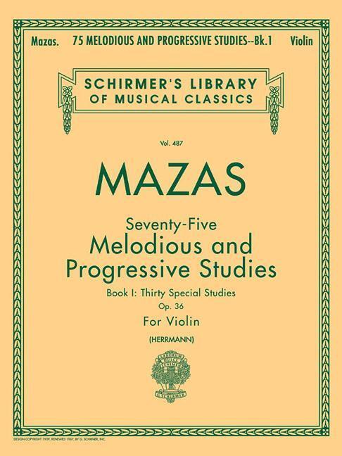 Cover: 9780793537747 | 75 Melodious and Progressive Studies, Op. 36 - Book 1: Schirmer...