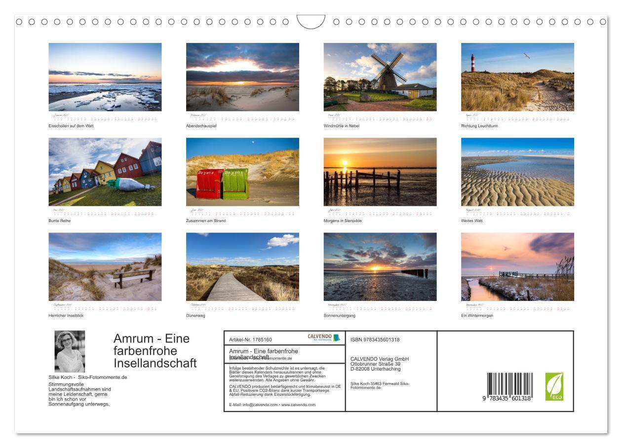 Bild: 9783435601318 | Amrum - Eine farbenfrohe Insellandschaft (Wandkalender 2025 DIN A3...