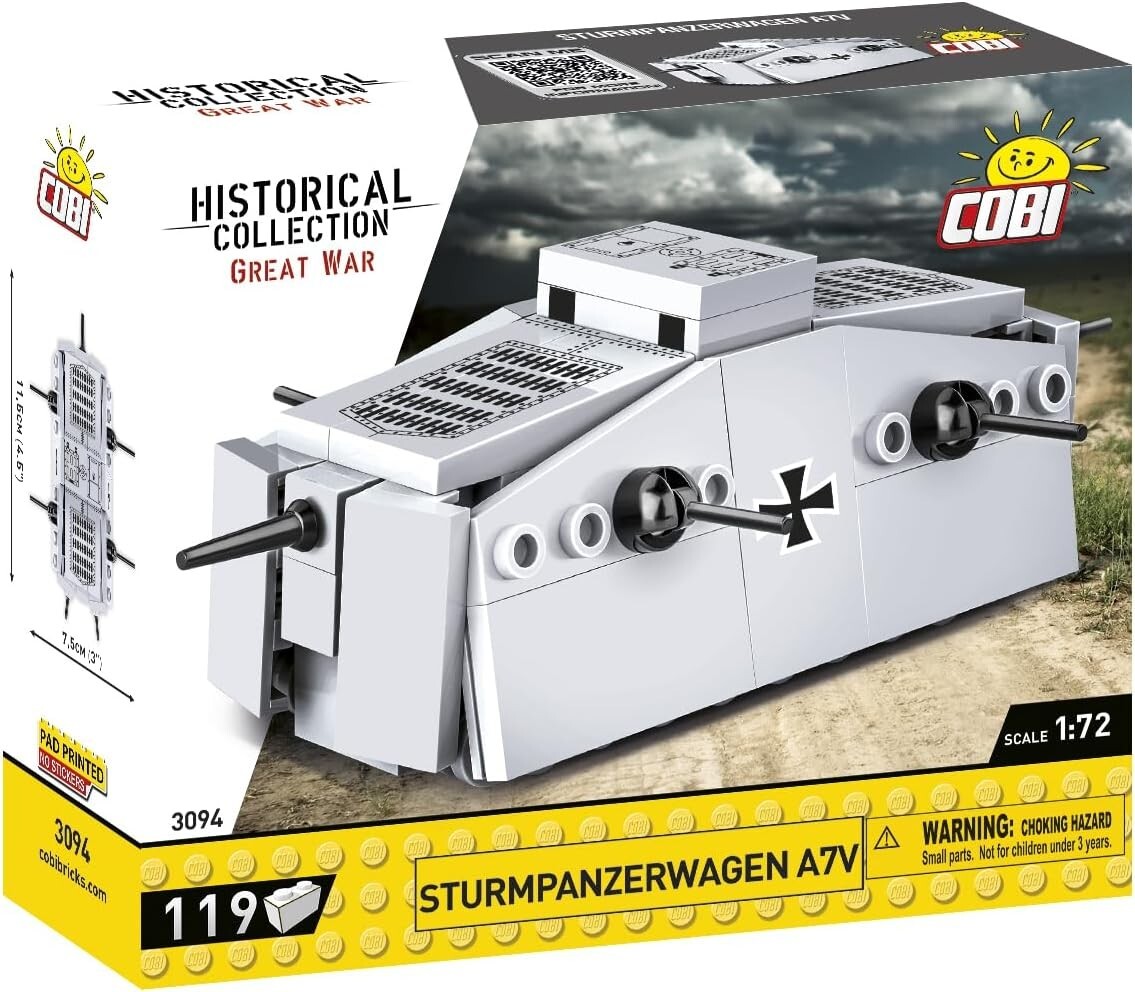 Cover: 5902251030940 | COBI Historical Collection 3094 - Sturmpanzerwagen A7V, Great War,...