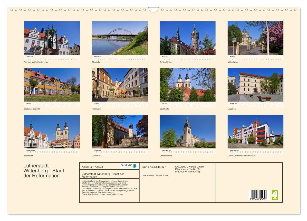 Bild: 9783435454327 | Lutherstadt Wittenberg - Stadt der Reformation (Wandkalender 2025...