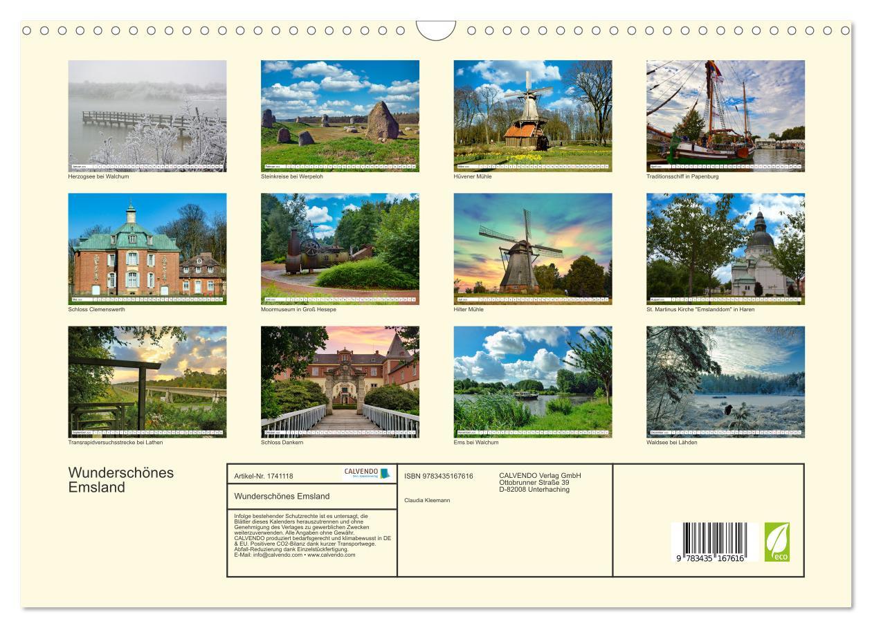 Bild: 9783435167616 | Wunderschönes Emsland (Wandkalender 2025 DIN A3 quer), CALVENDO...