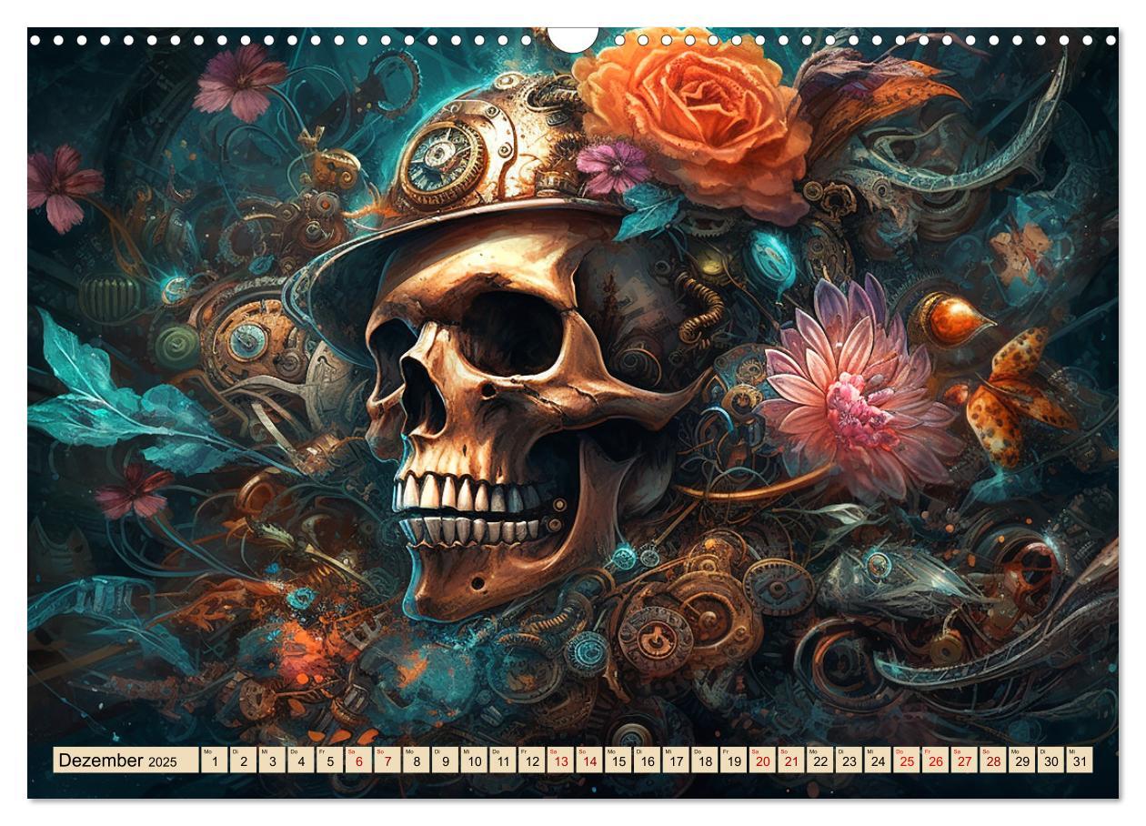 Bild: 9783383871528 | Floraler Steampunk (Wandkalender 2025 DIN A3 quer), CALVENDO...