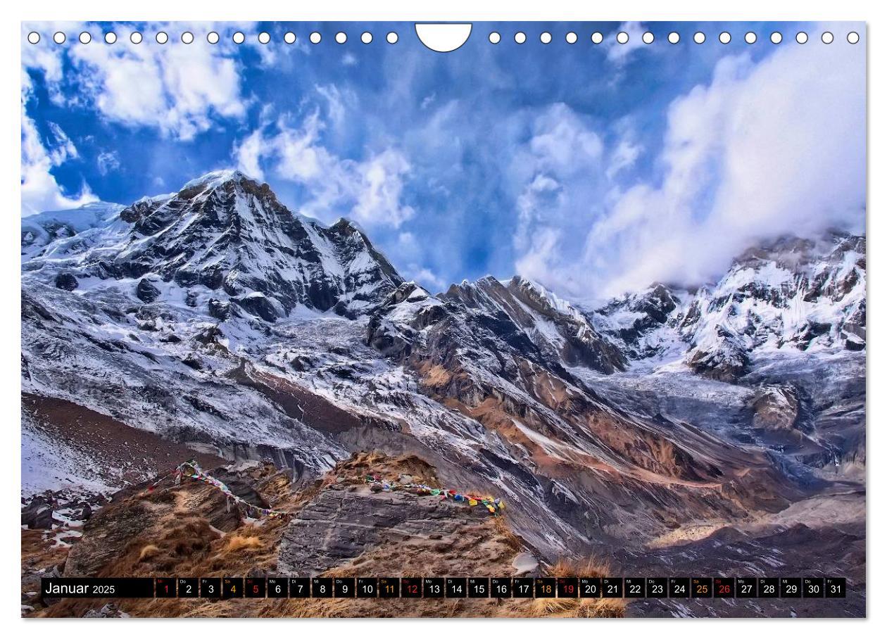 Bild: 9783435558438 | Nepal - das Dach der Welt (Wandkalender 2025 DIN A4 quer), CALVENDO...