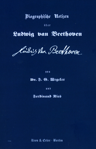 Cover: 9783876760186 | Biographische Notizen über Ludwig van Beethoven | F G Wegeler (u. a.)