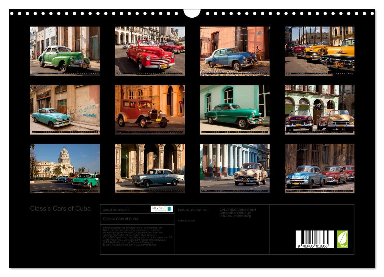 Bild: 9783435818365 | Classic Cars of Cuba (Wandkalender 2025 DIN A3 quer), CALVENDO...