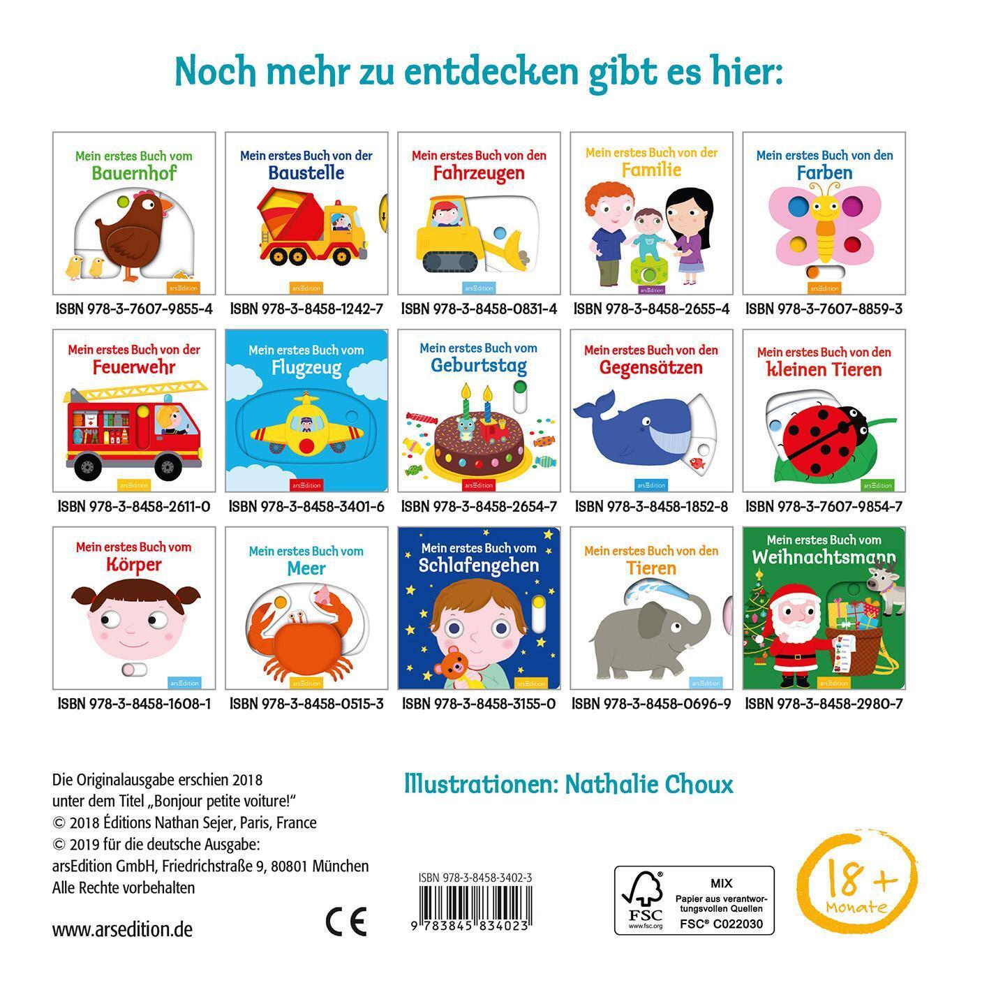 Rückseite: 9783845834023 | Mein erstes Buch vom Auto | Buch | Mein erstes Buch | 12 S. | Deutsch