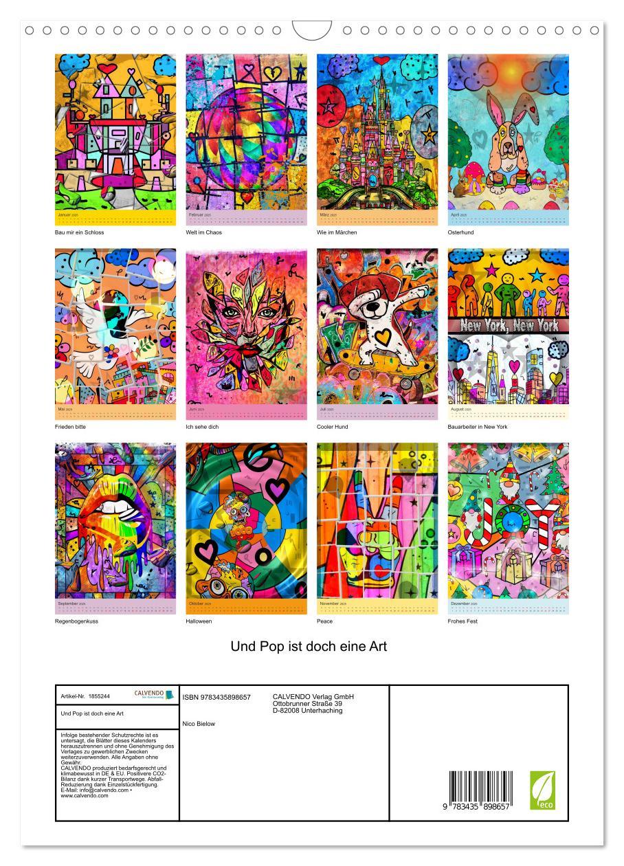 Bild: 9783435898657 | Und Pop ist doch eine Art (Wandkalender 2025 DIN A3 hoch), CALVENDO...