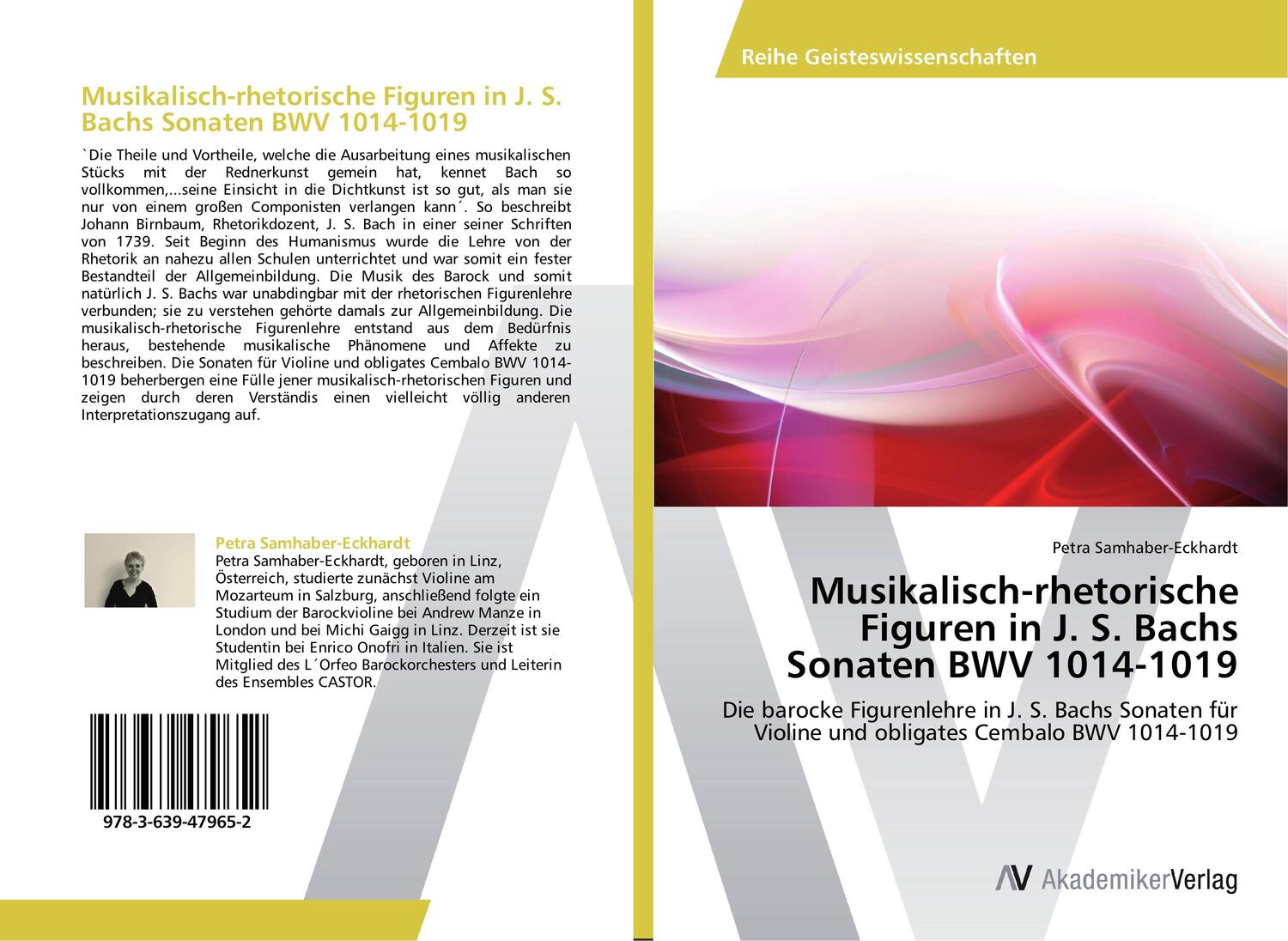 Cover: 9783639479652 | Musikalisch-rhetorische Figuren in J. S. Bachs Sonaten BWV 1014-1019