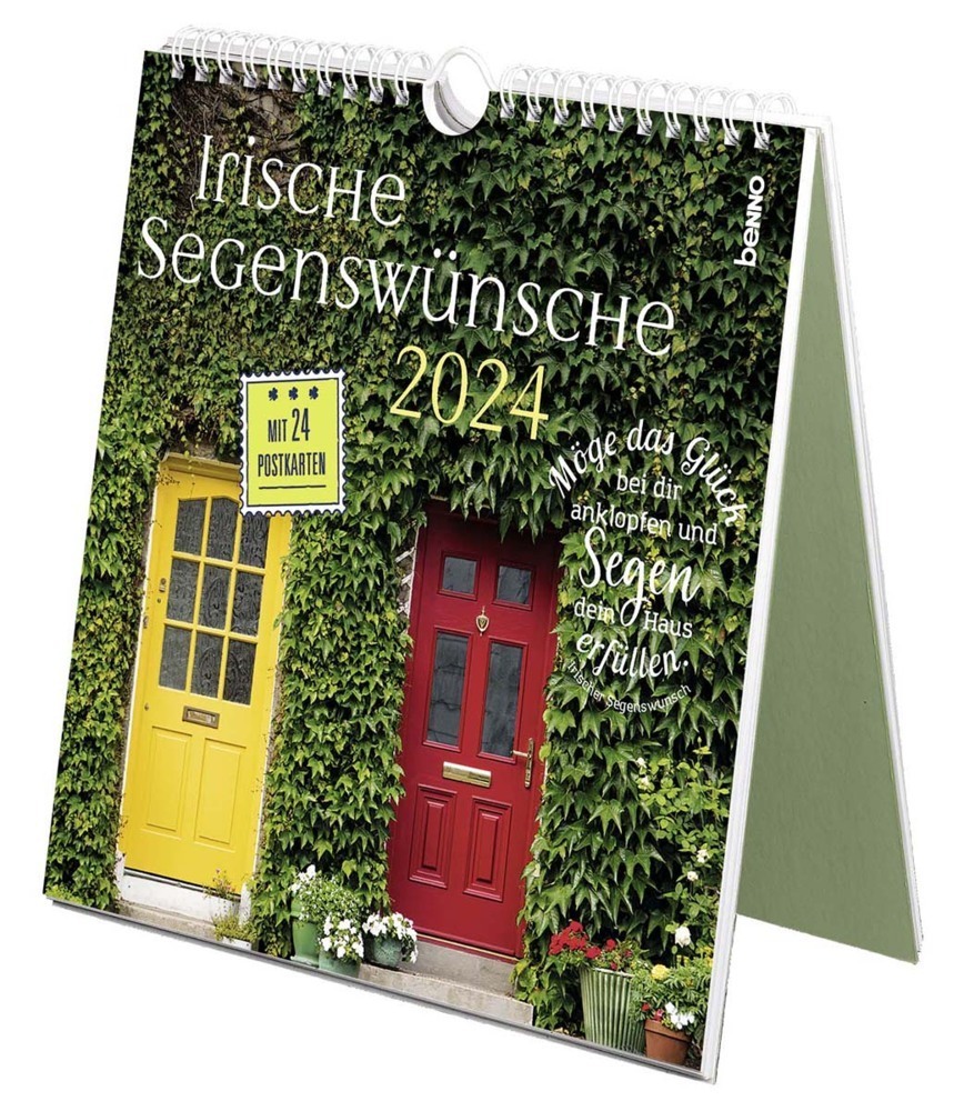 Cover: 9783746262833 | Irische Segenswünsche 2024 | mit 24 Postkarten | Kalender | 12 S.