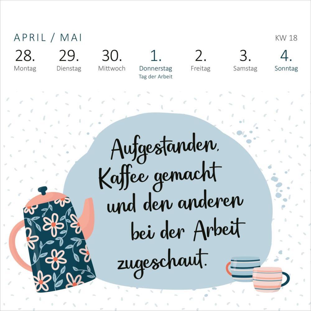 Bild: 4014489133155 | Mini-Wochenkalender Tschüss Arbeit, hallo Ruhestand! 2025 | Kalender