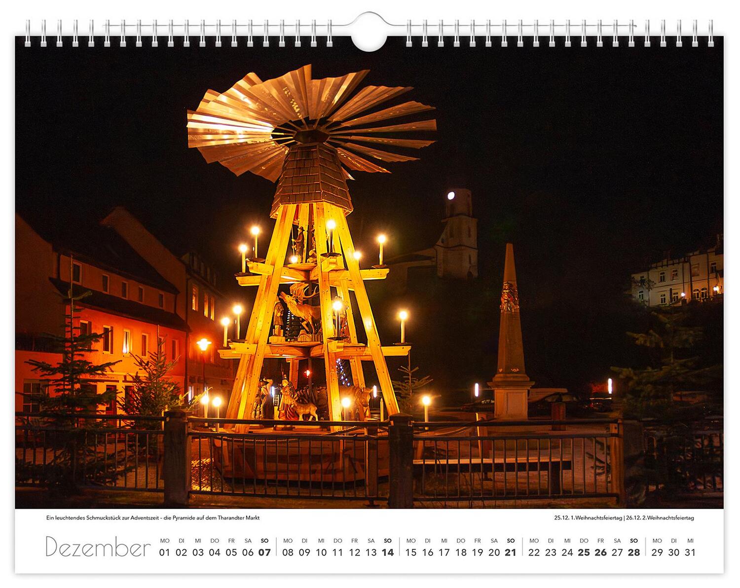 Bild: 9783910680647 | Kalender Tharandt und Umgebung 2025 | 40 x 30 cm weißes Kalendarium