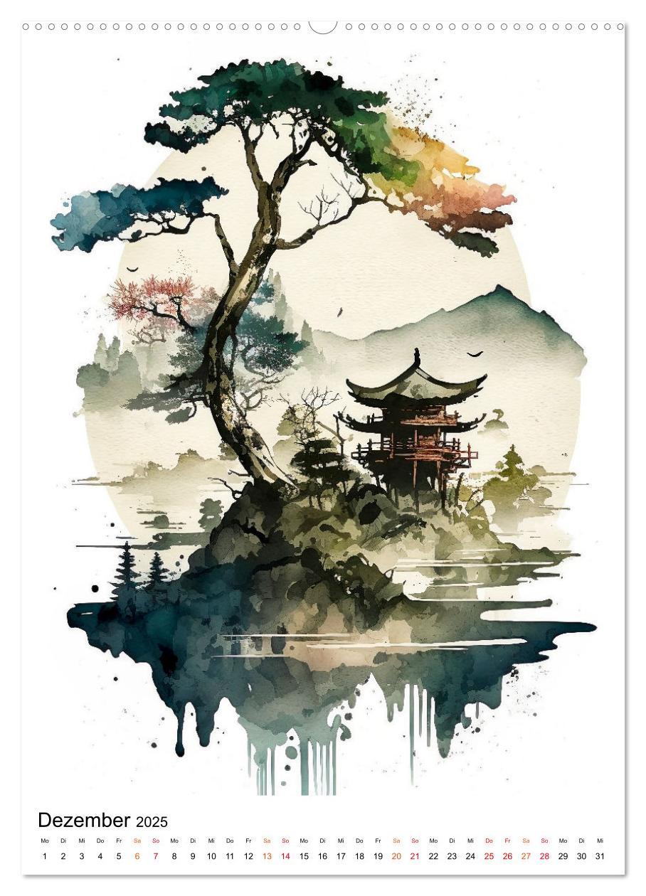 Bild: 9783435878703 | China - Aquarellmalerei (hochwertiger Premium Wandkalender 2025 DIN...