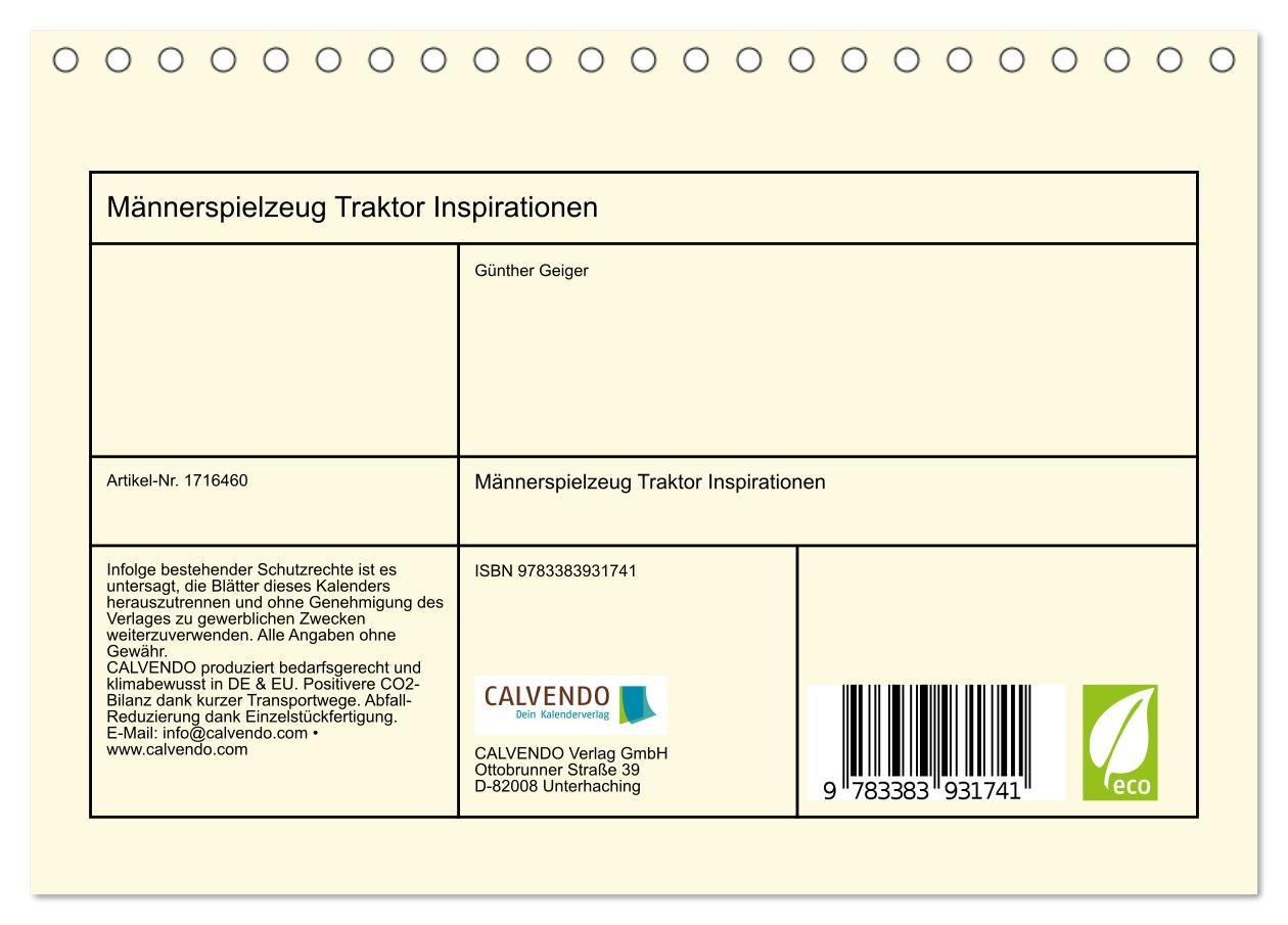 Bild: 9783383931741 | Männerspielzeug Traktor Inspirationen (Tischkalender 2025 DIN A5...