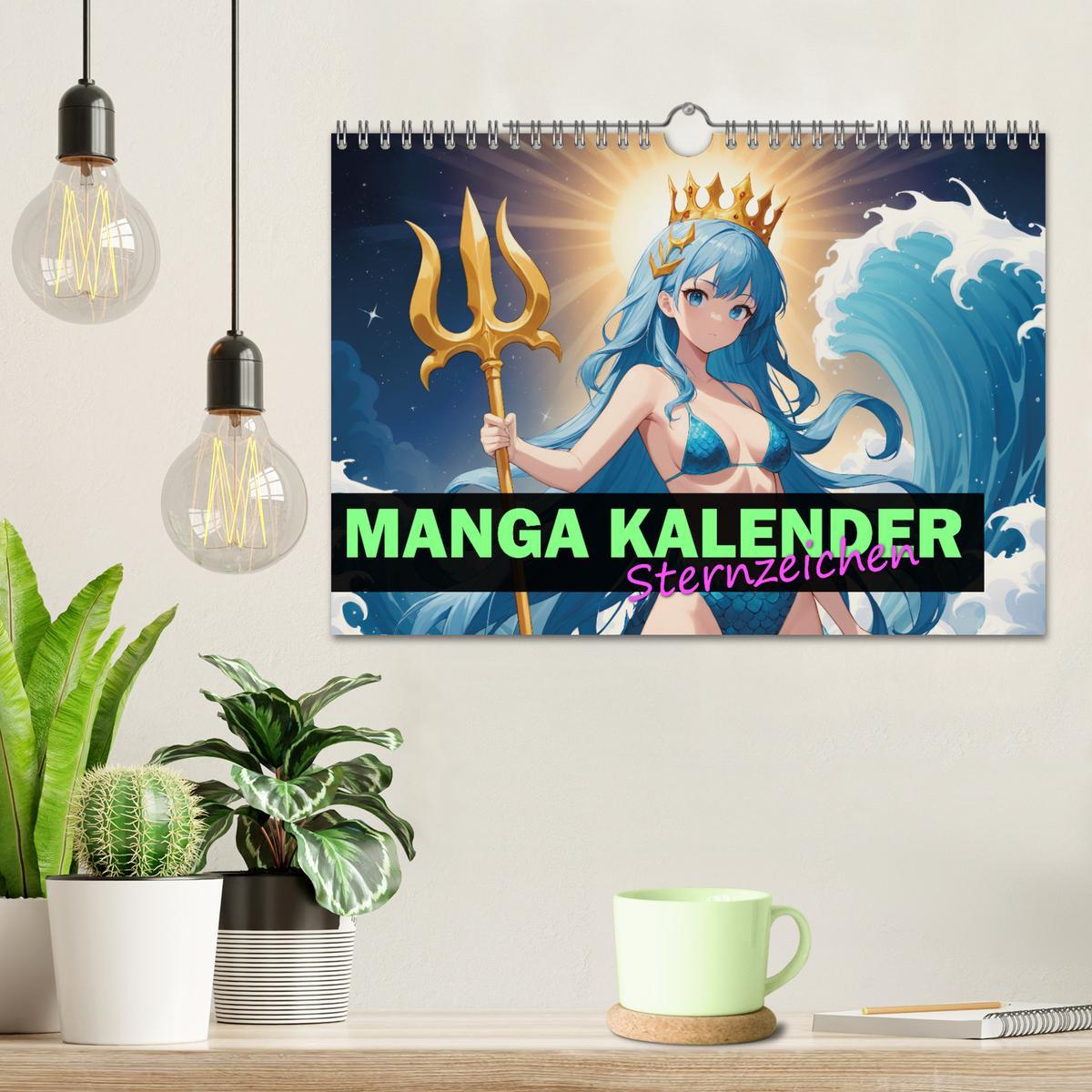 Bild: 9783457145388 | Manga Kalender Sternzeichen (Wandkalender 2025 DIN A4 quer),...