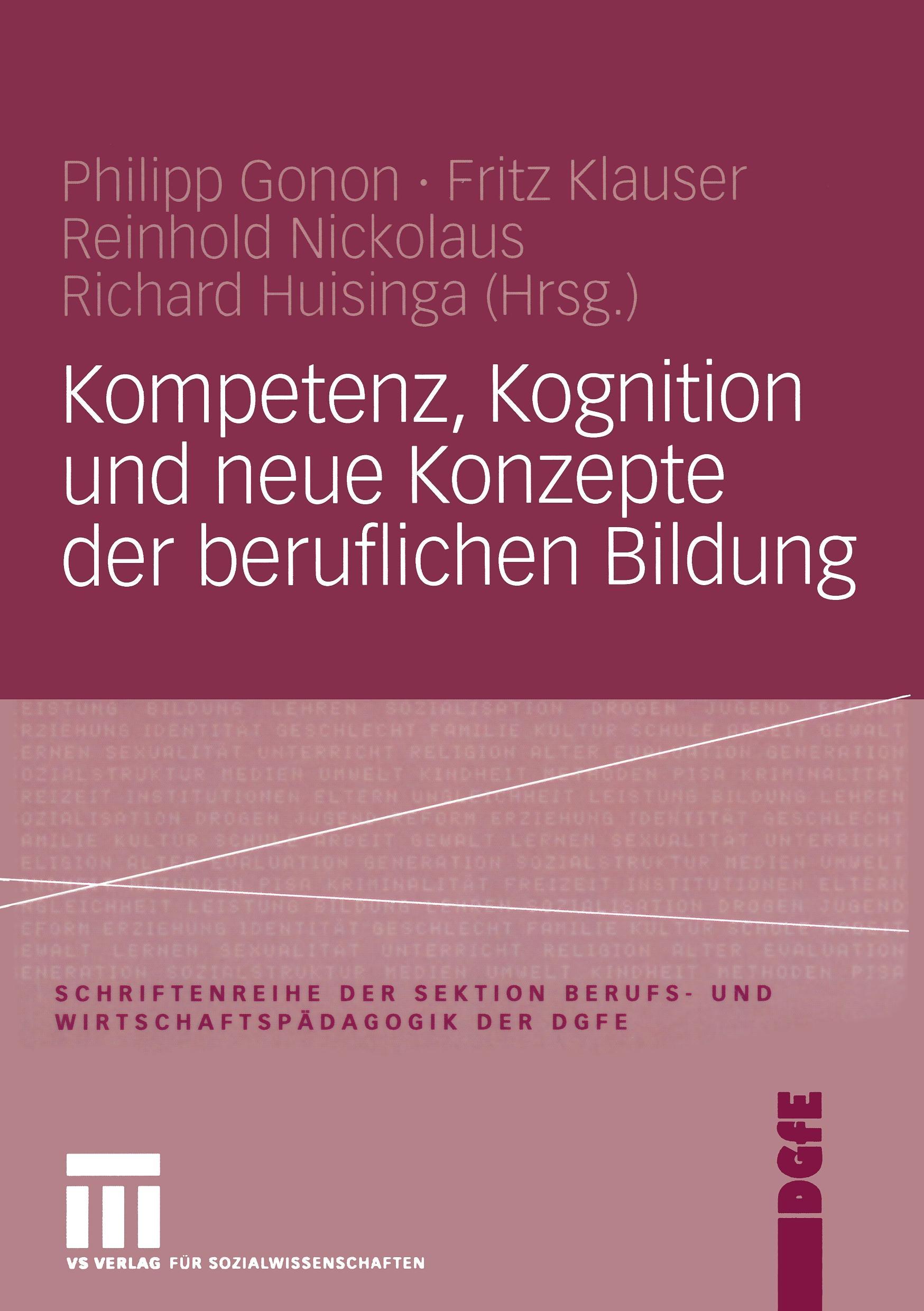 Cover: 9783531147703 | Kompetenz, Kognition und Neue Konzepte der beruflichen Bildung | Buch