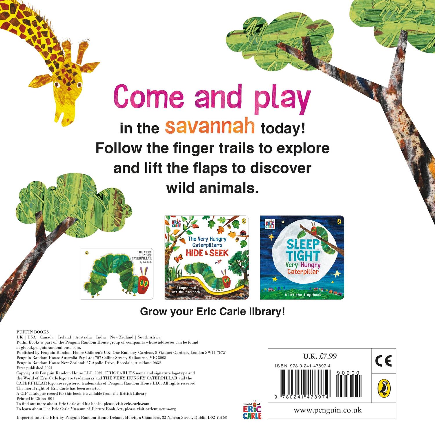 Rückseite: 9780241478974 | The Very Hungry Caterpillar's Wild Animal Hide-and-Seek | Eric Carle