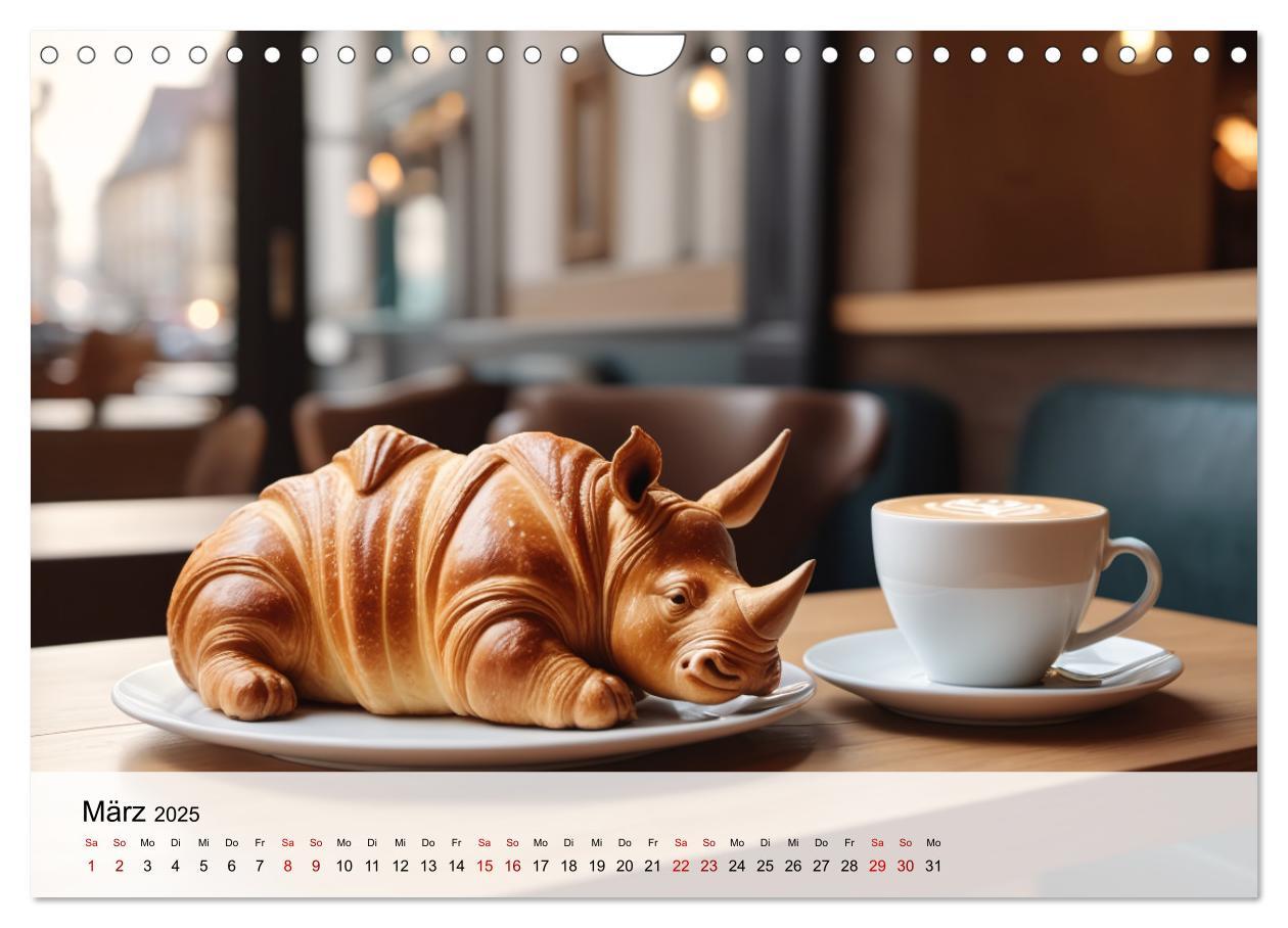 Bild: 9783383777110 | Tierische Croissants (Wandkalender 2025 DIN A4 quer), CALVENDO...