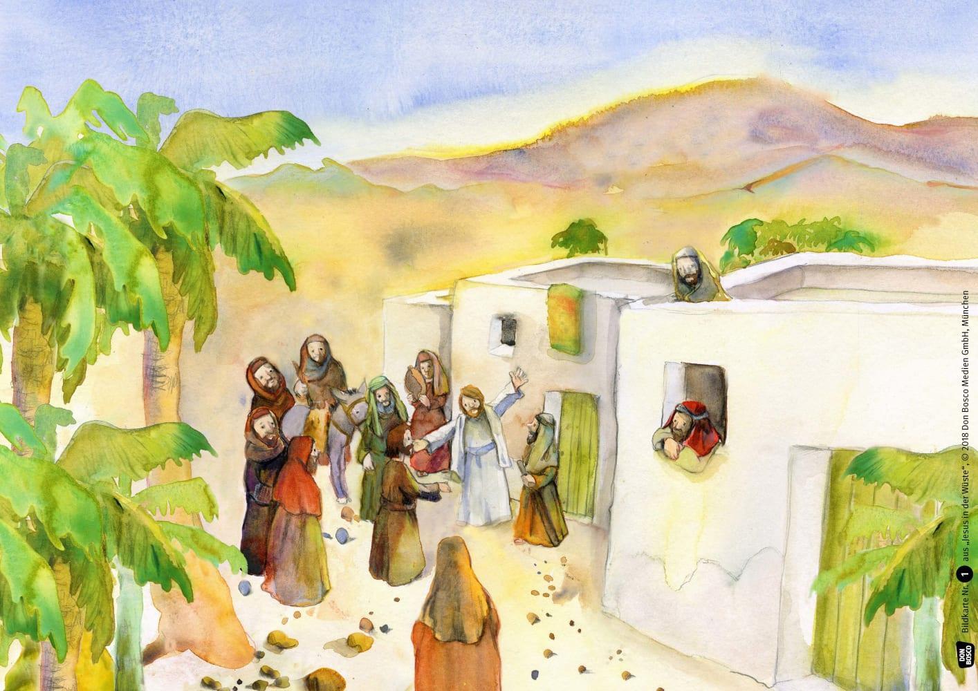 Bild: 4260179515132 | Jesus in der Wüste. Kamishibai Bildkartenset. | Peter Hitzelberger