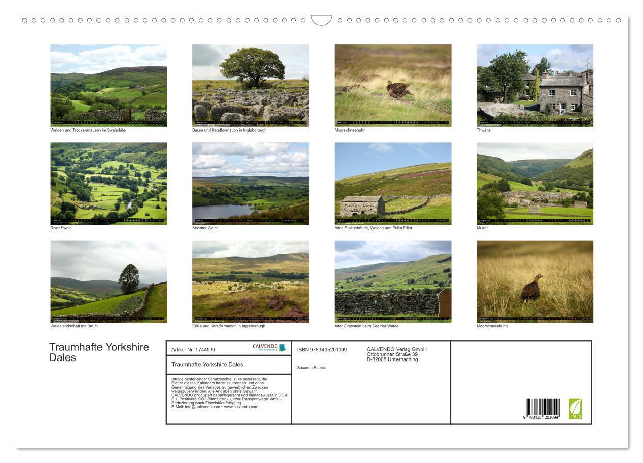 Bild: 9783435201099 | Traumhafte Yorkshire Dales (Wandkalender 2025 DIN A2 quer),...