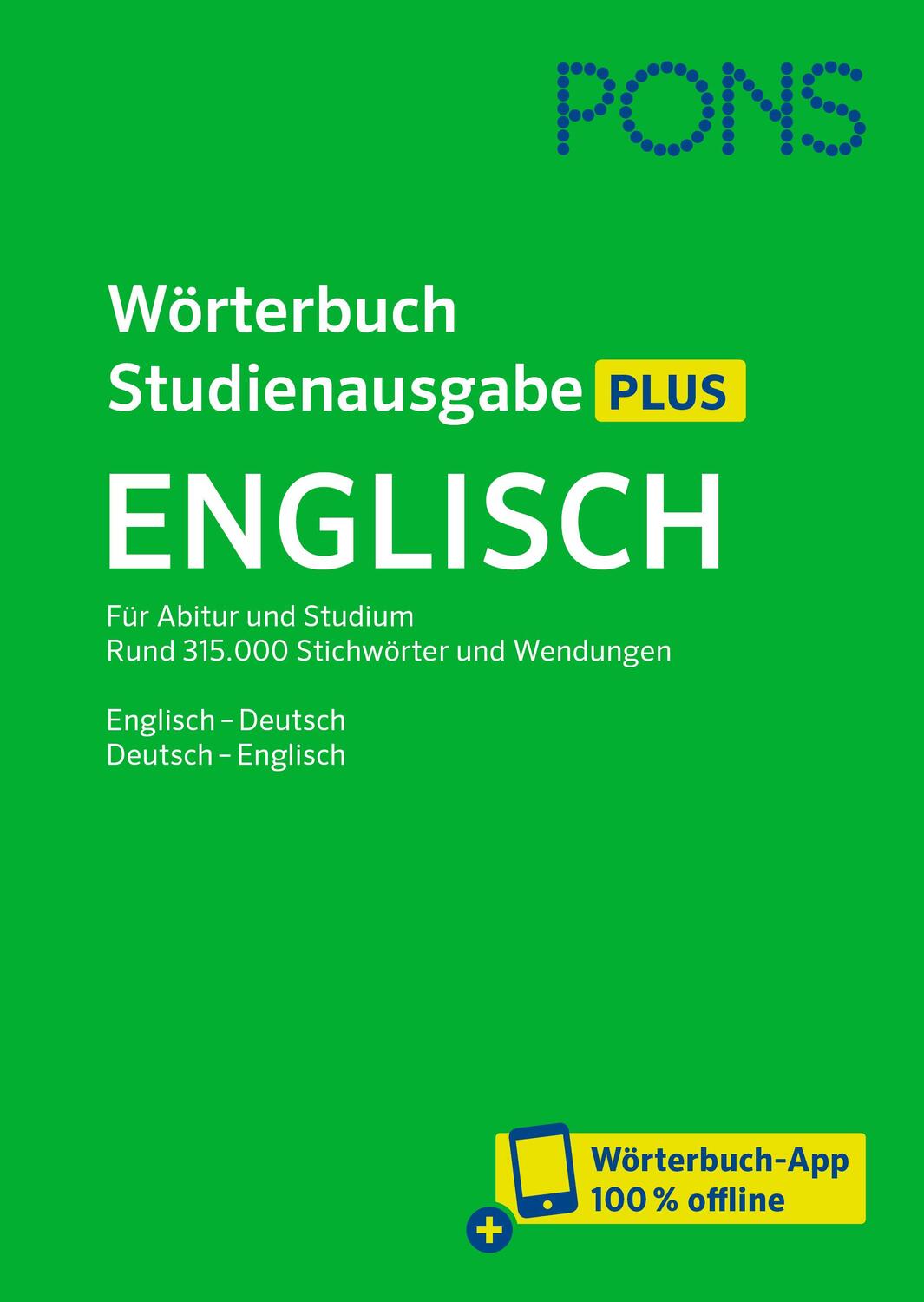 Cover: 9783125162150 | PONS Wörterbuch Studienausgabe Plus Englisch | Bundle | 1 Buch | 2021