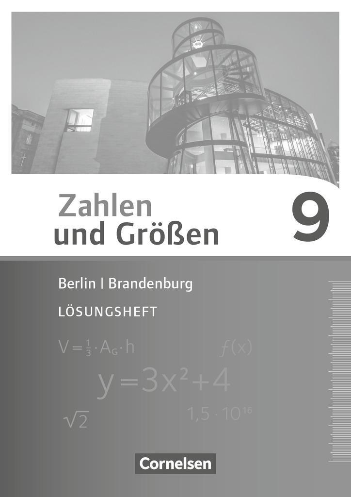 Cover: 9783060085545 | Zahlen und Größen 9. Schuljahr - Berlin und Brandenburg - Lösungen...