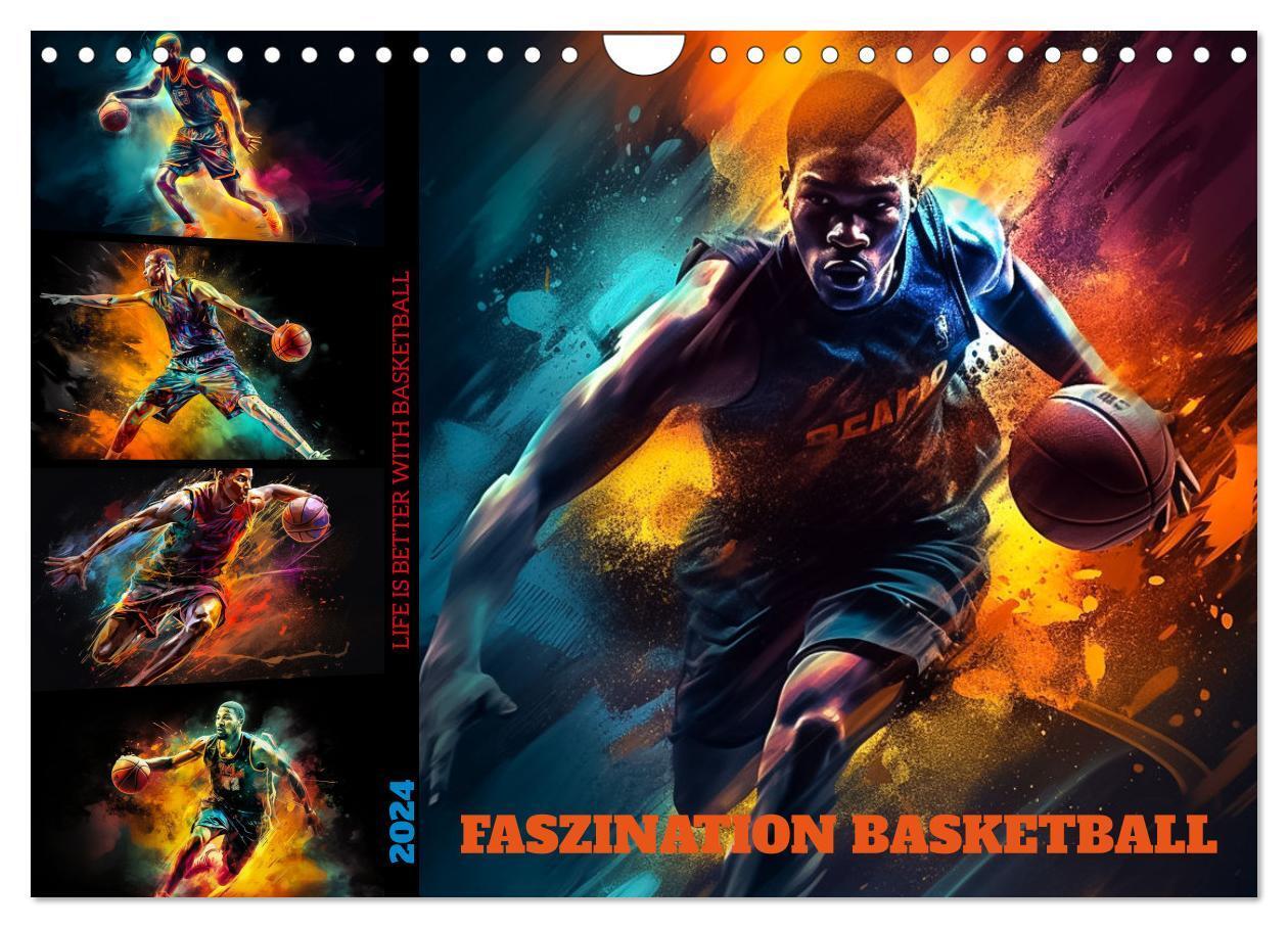 Cover: 9783675609211 | Faszination Basketball (Wandkalender 2024 DIN A4 quer), CALVENDO...