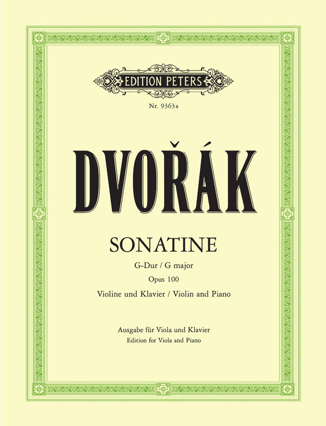 Cover: 9790014075255 | Sonatine in G Op.100 for Violin &amp; Piano | Antonín Dvorák | Buch