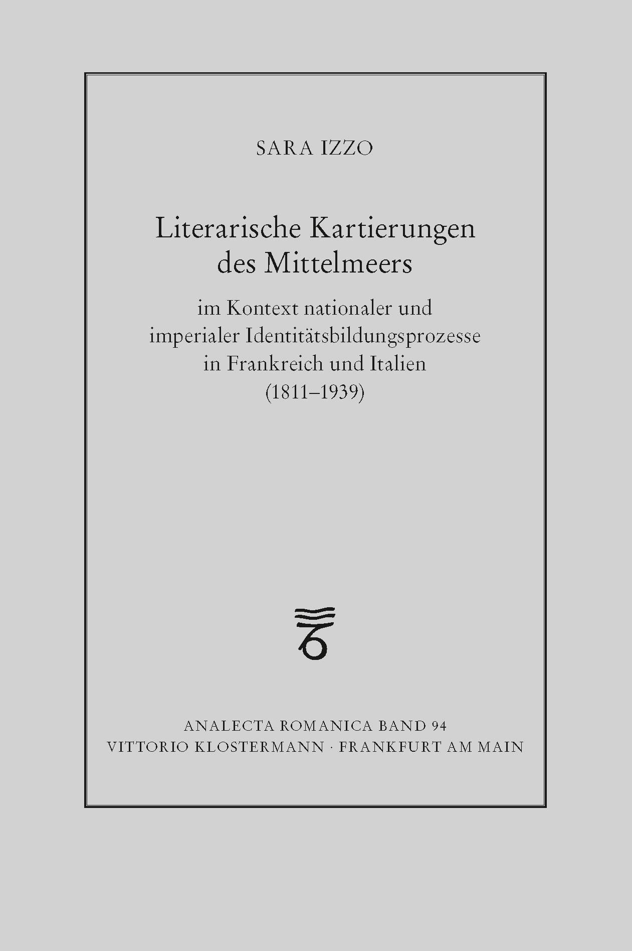 Cover: 9783465046547 | Literarische Kartierungen des Mittelmeers im Kontext nationaler und...