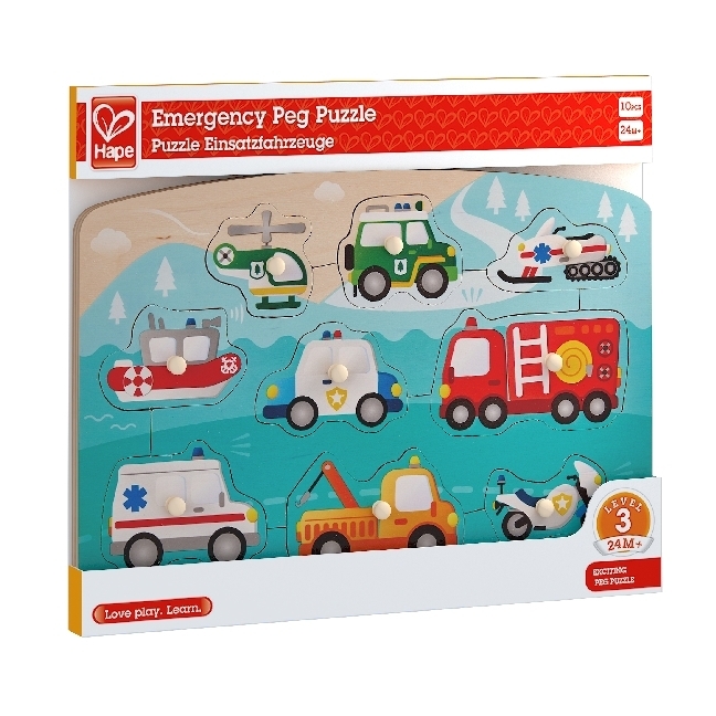 Cover: 6943478018679 | Hape Puzzle Einsatzfahrzeuge (Kinderpuzzle) | Spiel | In Spielebox