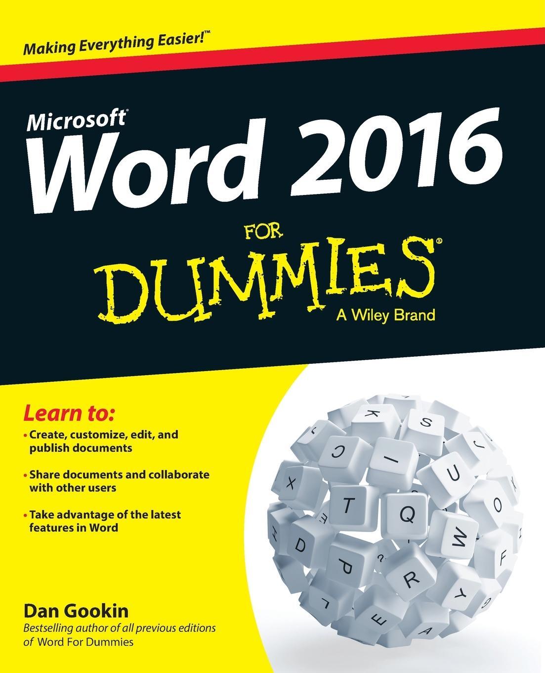Cover: 9781119076896 | Word 2016 For Dummies | Dan Gookin | Taschenbuch | Paperback | XIII