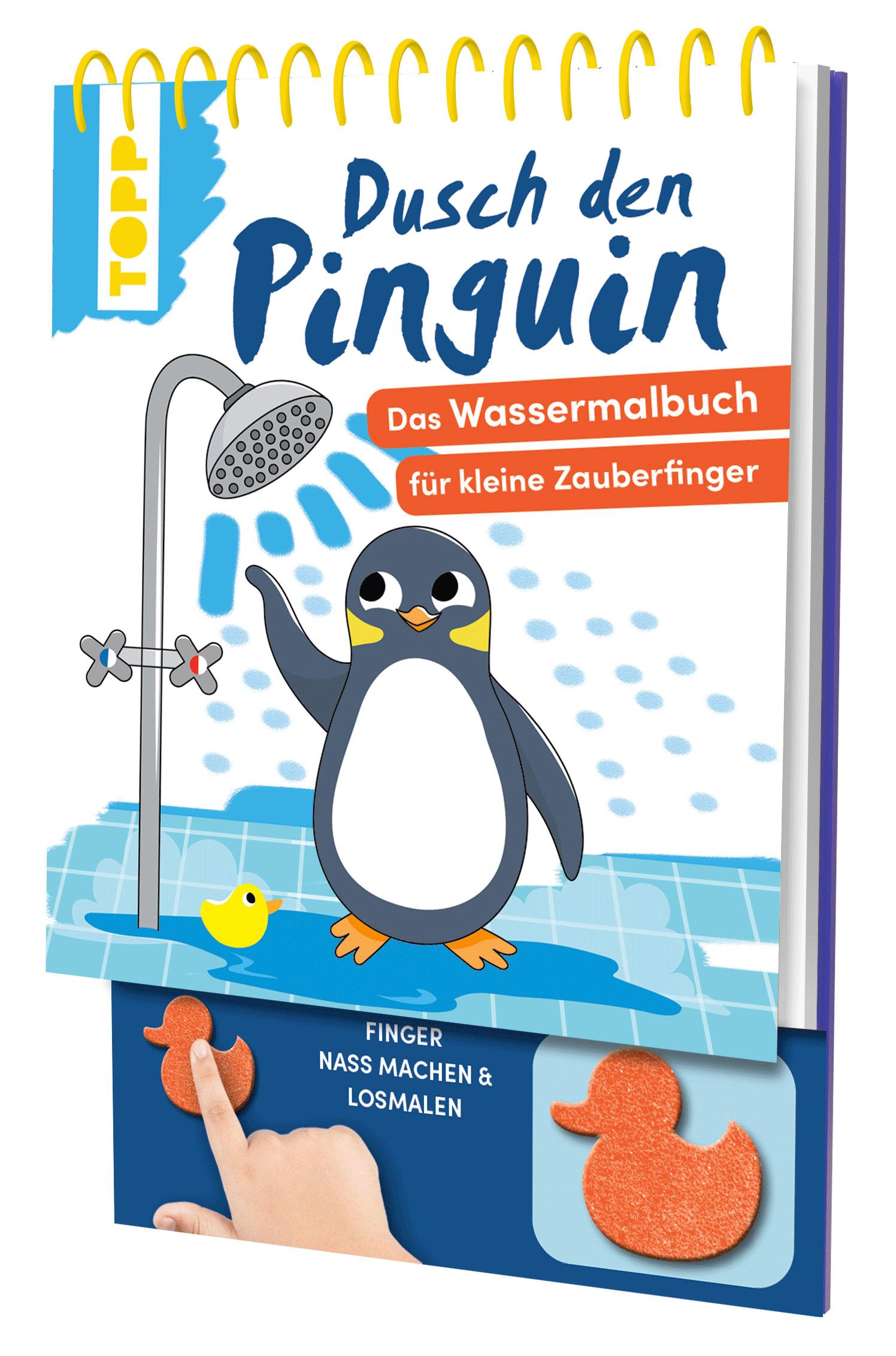 Cover: 9783735892058 | Dusch den Pinguin. Das Wassermalbuch zum Mitmachen | Carmen Eisendle