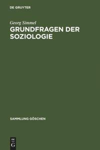 Cover: 9783110102390 | Grundfragen der Soziologie | (Individuum und Gesellschaft) | Simmel