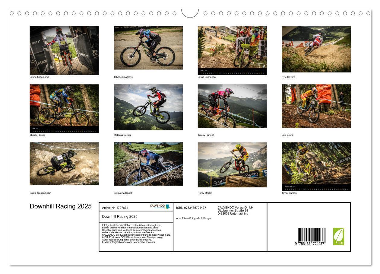 Bild: 9783435724437 | Downhill Racing 2025 (Wandkalender 2025 DIN A3 quer), CALVENDO...