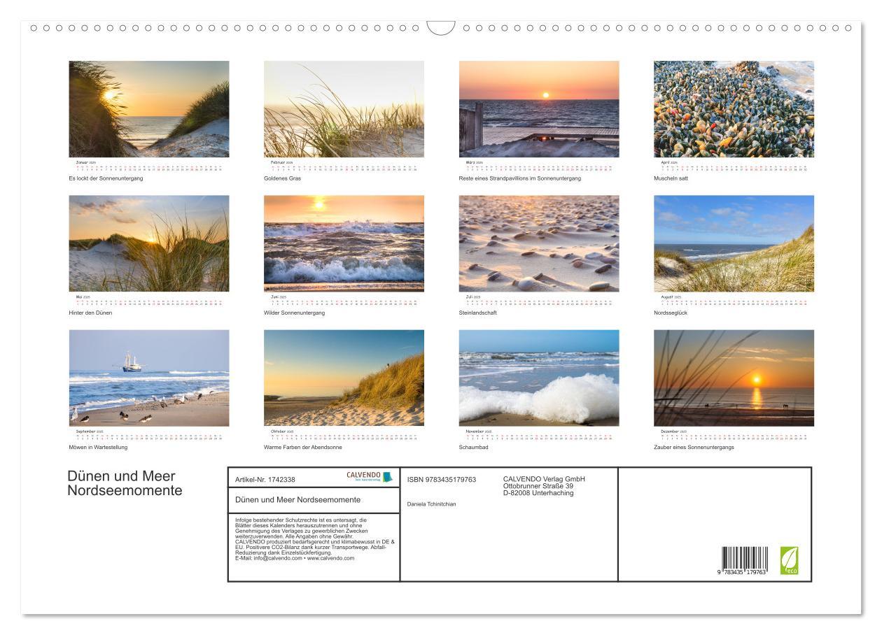 Bild: 9783435179763 | Dünen und Meer Nordseemomente (Wandkalender 2025 DIN A2 quer),...