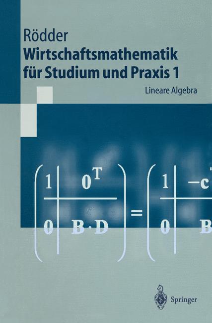 Cover: 9783540617068 | Wirtschaftsmathematik für Studium und Praxis 1 | Lineare Algebra