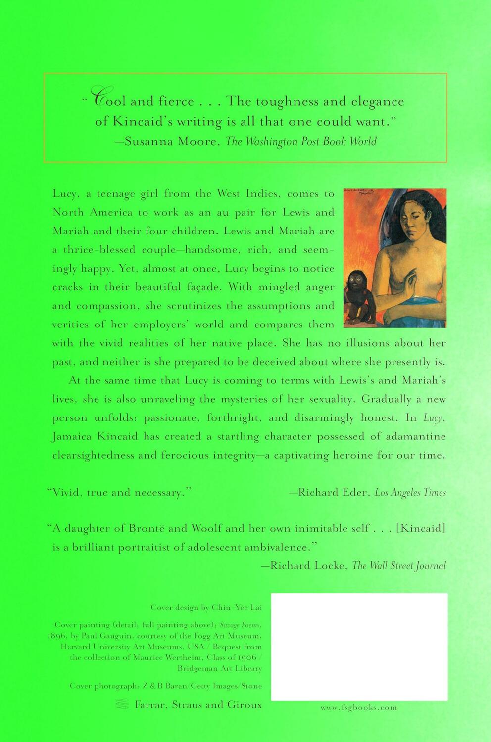 Rückseite: 9780374527358 | Lucy | A Novel | Jamaica Kincaid | Taschenbuch | Englisch | 2002